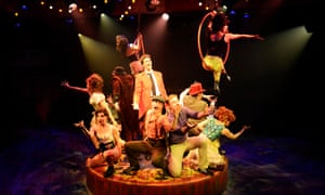 A still from Barnum, with Brigstocke centre