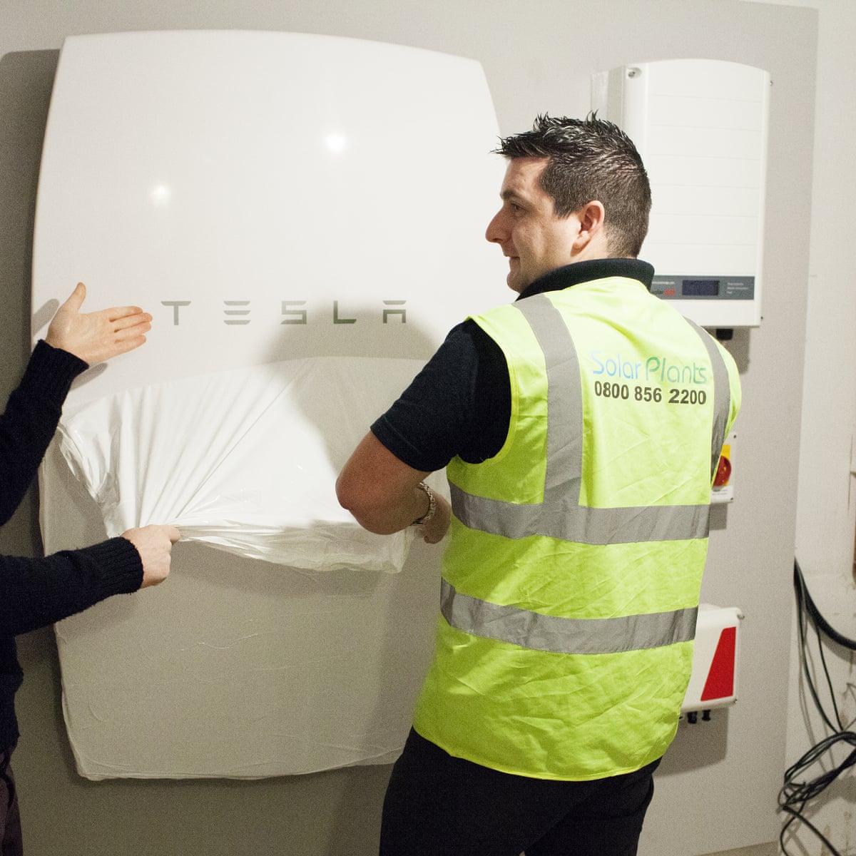 Welsh Home Installs Uk S First Tesla Powerwall Storage Battery Renewable Energy The Guardian