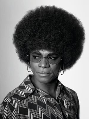 Samuel Fosso, Self-Portrait (Angela Davis) from the series African Spirits, 2008Drawing upon the West African tradition of studio portraiture, Samuel Fosso repurposes this genre through self- portraiture by creating startling new identities, based on social archetypes as well as real historical figures.