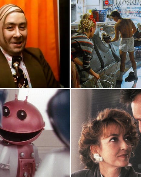 Clockwise from top left … Hamlet’s Baldy Man, Nick Kamen in the Levi’s launderette, the Gold Blend couple and Smash’s aliens.