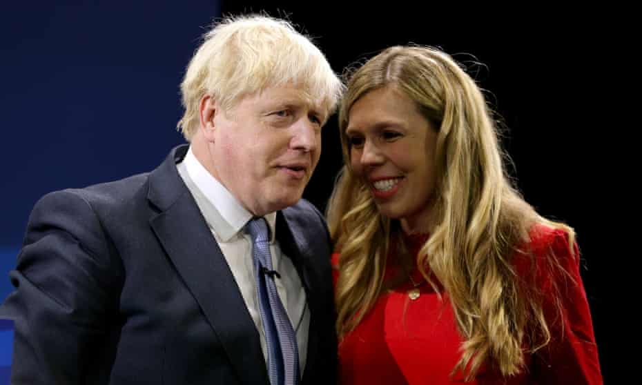 Boris Johnson and wife Carrie at party conference in 2021