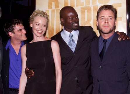 Joaquin Phoenix, Connie Nielsen, Djimon Hounsou and Russell Crowe at the Gladiator premiere
