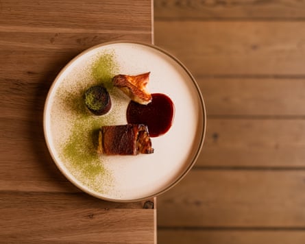 A plate of food served at Culture restaurant in Falmouth