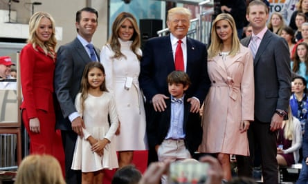 Donald Trump has brought all four of his adult children on the trip – Tiffany, Donald Jr, Ivanka and Eric.