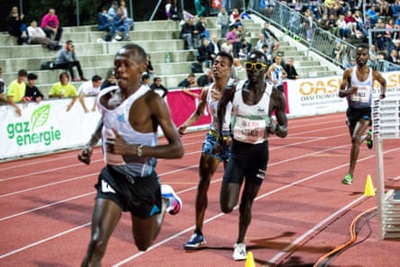 Dominic Lobalu running the 3,000m