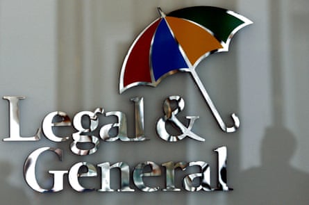 A Legal & General sign on an office in central London