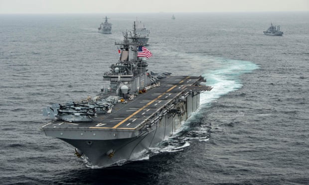 Trump said the USS Boxer took action after the drone came within 1,000 yards.