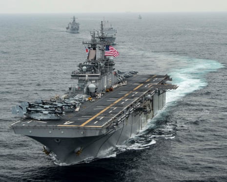 File shot of the US amphibious assault ship USS Boxer