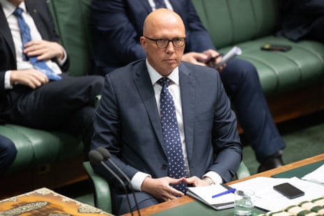 Opposition leader Peter Dutton