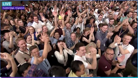 Arm staff, celebrating its IPO