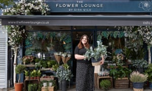 Florist Siân Wild at her shop, The Flower Lounge.