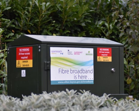 Broadband cabinet at Milton Keynes train station
