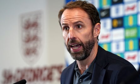 Gareth Southgate speaks at his press conference.