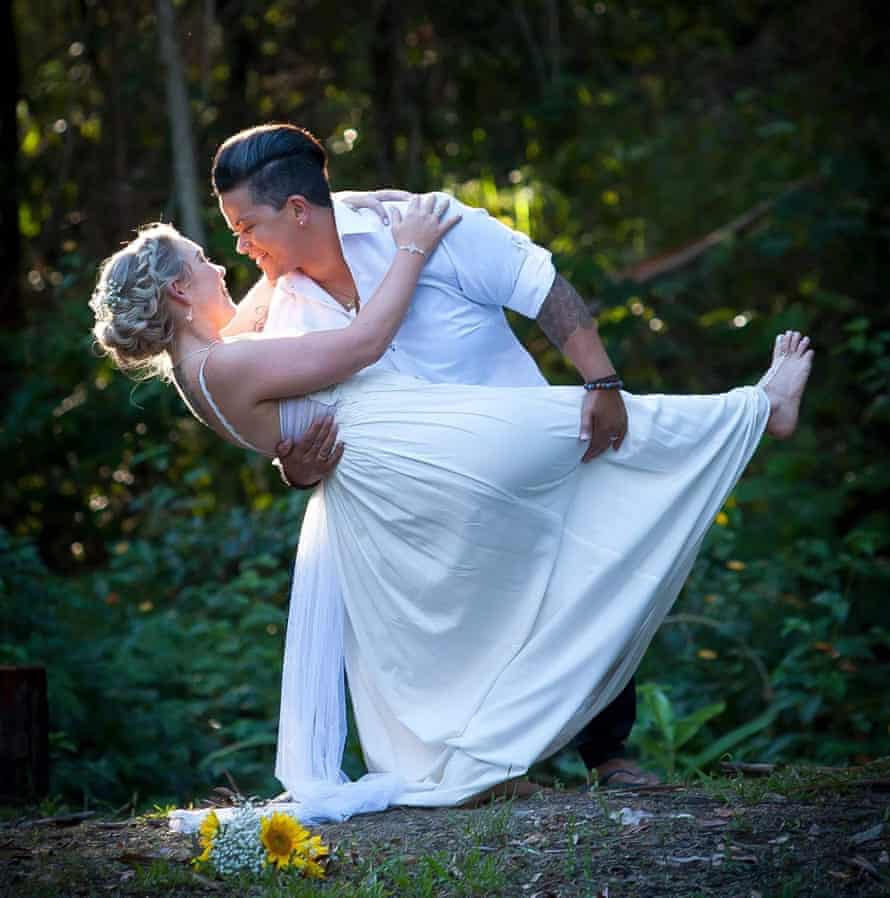 Watson is married to 'rock star' Kate at a ceremony in Queensland in 2018.