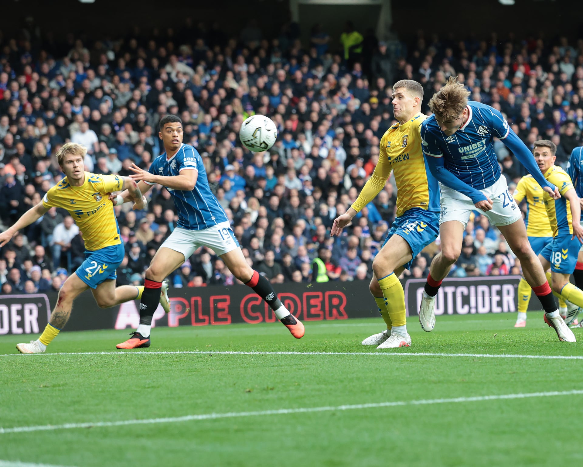 Photo: The Guardian Ryan Naderi Double Sends Rangers Top With Win Over Kilmarnock