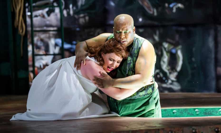 Poignantly adrift … Natalya Romaniw and Musa Ngqungwana in by Jack Furness’s production of Rusalka for Garsington Opera.
