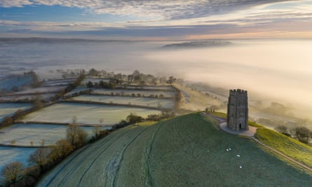 Glastonbury Tor, as not seen from the windows of the 376.