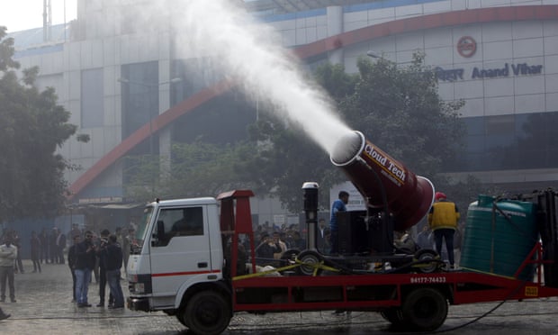 Anti-smog cannons were trialled in New Delhi last year.