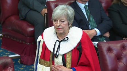 Theresa May in the Lords in a robe