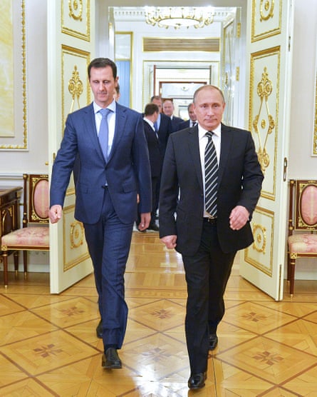 Russian President Vladimir Putin, right, with his Syrian counterpart Bashar al-Assad at the Kremlin in Moscow in 2015.