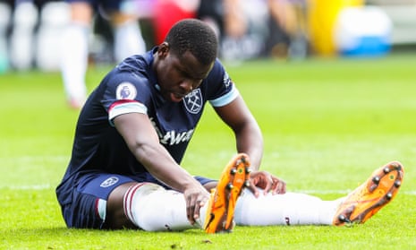 Kurt Zouma’s ankle injury forced him off in the 29th minute of the 2-0 defeat at Brentford on Sunday.