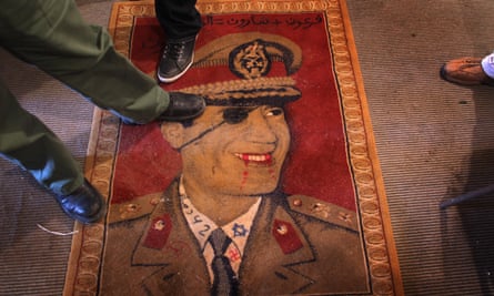 A Muammar Gaddafi carpet.