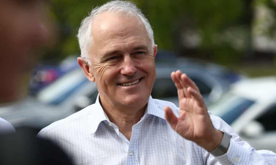 Malcolm Turnbull on the campaign trail in Brisbane on Monday