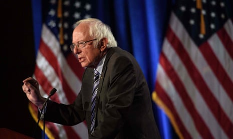 Bernie Sanders speaks at George Washington University in Washington DC, on 24 September. 