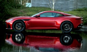 A red Aston Martin DB11