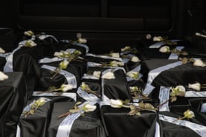 Only a few families took part in the ceremony. The rest of the ashes were sent back to their families