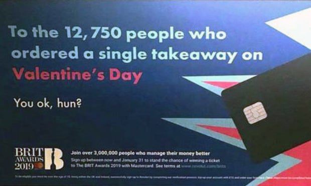 Revolut advert on the underground in London.