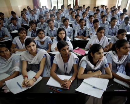 Students at a cram school in Kota, India, where every year hundreds of thousands of students take the Indian Institutes of Technology (IIT) exam.