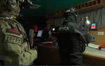 NCA officer and Marine in the ship