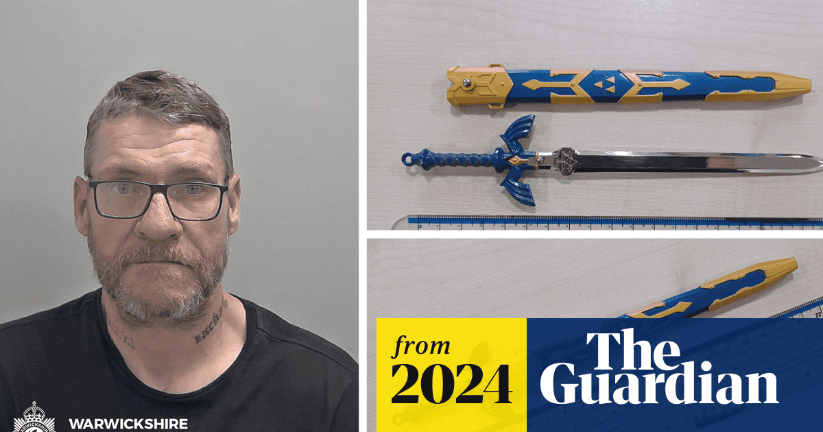 Man jailed for carrying replica sword from Legend of Zelda video game in public | Knife crime | The Guardian Man jailed for carrying replica sword from Legend of Zelda video game in public | Knife crime | The Guardian