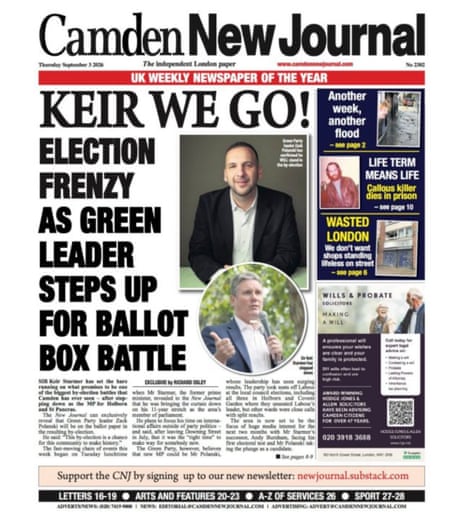 Camden New Journal's splash