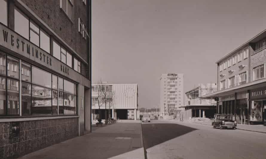 The Market Square in Harlow in the late 1950s.