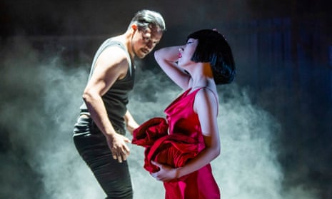 ‘Outstanding’: Filipe Manu as Hippolyt with Hogni Wu in the title role of Phaedra at the Linbury theatre. 