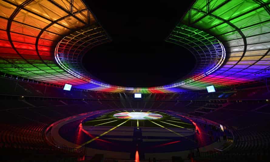 A World Cup every two years would finally kill football’s golden goose | World Cup 3 The Olympiastadion in Berlin, venue for the Euro 2024 final, lit up with the colours of the championship logo