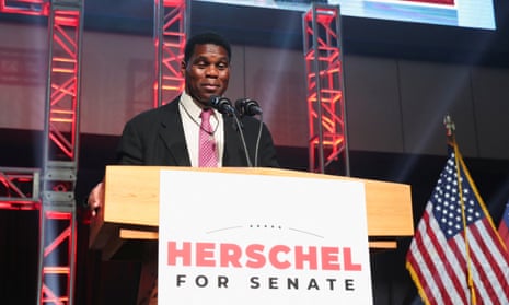 Republican Senate candidate Herschel Walker gives a concession speech during his election night party after in Atlanta, Georgia, on Tuesday night.