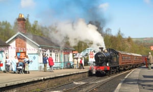 Steam Train on the North Yorkshire Moors Railway, England