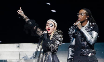 Madonna and Quavo perform at Eurovision.
