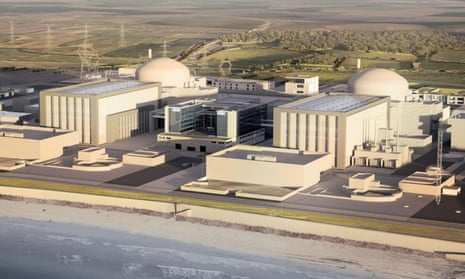 An artists’ impression of the proposed Hinkley Point nuclear power station.