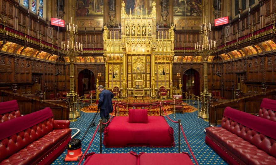 The Lords Chamber in the Palace of Westminster.