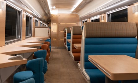 The inside of a Caledonian Sleeper train.