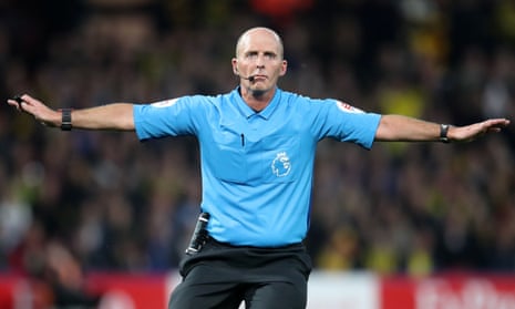 Mike Dean in action.