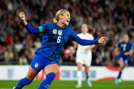 England Lionesses v USA: international football friendly – live | England women's football team 1 Trinity Rodman thinks she’s scored…