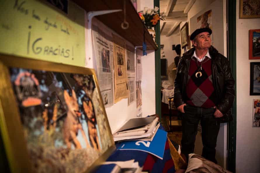 Marcos Rodríguez Pantoja in his home in Rante in Galicia in March.