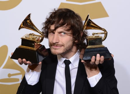 Gotye at the 2013 Grammy awards, where he won two awards for Somebody That I Used To Know, and one for the album Making Mirrors