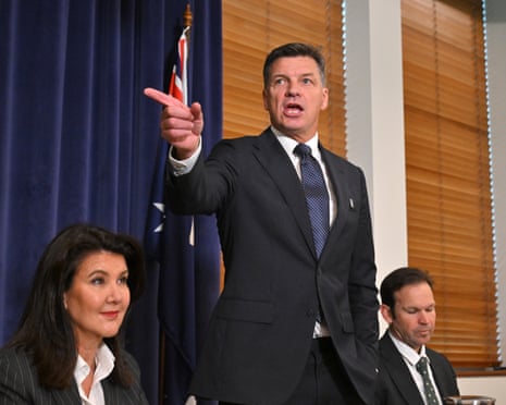 Angus Taylor gees up his party room.