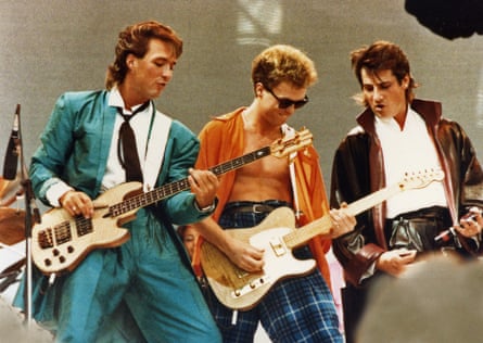 Spandau Ballet at Live Aid in 1985 … Martin Kemp, Gary Kemp and Tony Hadley.